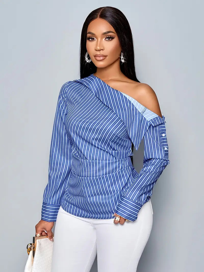 Women'S Elegant One-Shoulder Blouse Wholesale Price